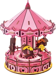 Drevené 3D Puzzle Kolotoč