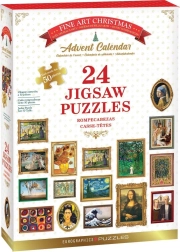 Adventný kalendár puzzle EUROGRAPHICS Fine Art 24×50 dielikov