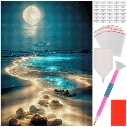 Diamantové maľovanie Pláž – 40 × 30 cm MAALEO