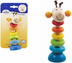 Detoa drevená hračka žirafa na pružine