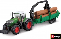 Bburago 1:50 Farm Traktor Fendt 1050 Vario + vyvážač stromov