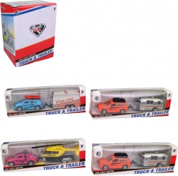 Auto s prívesom - Hračka pre deti, 19 cm