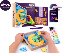 Okto modelovanie – malý svet v rámčeku Zajačik na mesiaci 21 × 21 cm