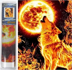 Diamantové Maľovanie Ohnivý Úplnok 30x40 cm