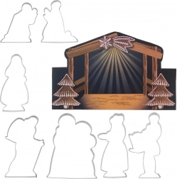 Sada nerezových vykrajovačiek Vianoce – betlehemská scéna, 7 ks