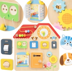 Drevená manipulačná tabuľa Domček Viga