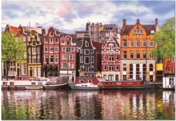 Puzzle Tancujúce domy v Amsterdame 1000 dielikov EDUCA