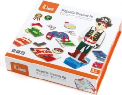 VIGA magnetická drevená prezliekacia hra – chlapec, 8 postáv