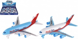 plastové osobné lietadlo na zotrvačník 16 cm – sada 6 kusov, 2 farby
