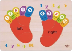 Drevené edukatívne puzzle TOOKY TOY - Učenie čísel a farieb