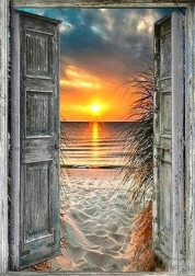 Diamantové maľovanie Výhľad na pláž 30x40 cm