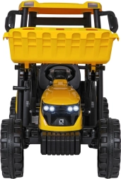 Detský elektrický traktor s prívesom MEGA D68, žltý