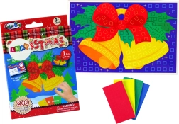 DIY farebná sviatočná mozaika zvonček