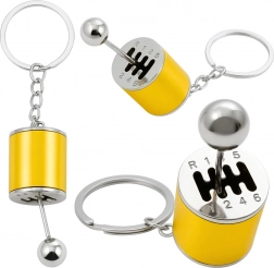 Kovový prívesok na kľúče v tvare radiacej páky – zlatý