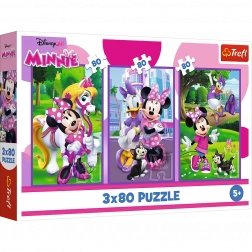 Puzzle 3x80 Minnie a Priatelia od Disney Trefl