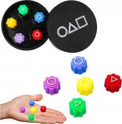 Zručnostná hra Gonggi – sada kociek v puzdre, 5 ks