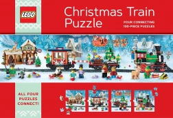 Vianočné puzzle vlak LEGO 4×100 dielikov