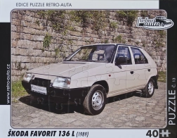 Retro puzzle Škoda Favorit 136 L 40 dielikov