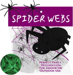 Svieťiaca pavučina na Halloween s 20 pavúkmi Ruhhy