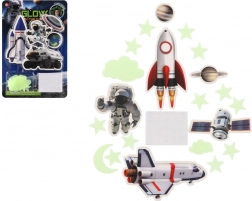 Svietiace vesmírne dekorácie na stenu a strop