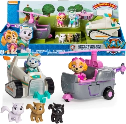Paw Patrol záchranný set Skye a Everest – helikoptéra, snežný skútor a figúrky mačiatok