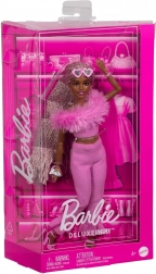 barbie deluxe style – ružový chlpatý komplet