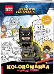 ameet: lego dc comics super heroes omaľovánka podľa kódu s nálepkami