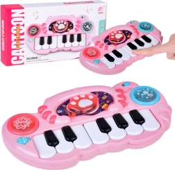 Interaktívne detské klávesy v tvare mačičky so svetlami a melódiami