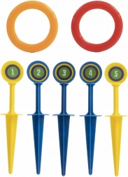 Hra hádzanie krúžkov na kolíky