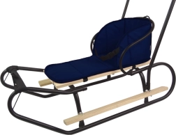 Mäkká poduška na sane s tromi upevneniami, tmavomodrá