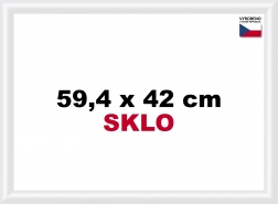 Biely plastový rámček na puzzle A2