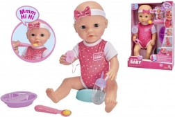 Bábika New Born Baby Hungry 38 cm