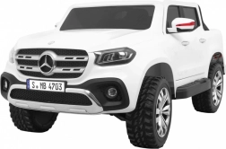 Detské elektrické auto MERCEDES X-Class 4x4 čierne s diaľkovým ovládaním – Biele