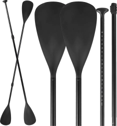 Skladacie hliníkové pádlo 2v1 pre SUP a kajak, 4-dielne, nastaviteľné 210 cm