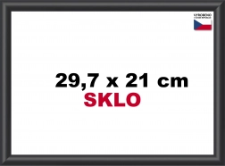 Plastový rámik čierny A4