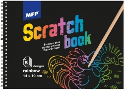 Škrabacie obrázok blok 14x10cm mix/duha