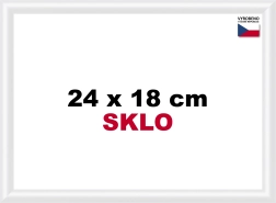 Plastový fotorámček 24 × 18 cm – biely