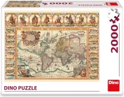 Puzzle Dino historická svetová mapa 2000 dielikov