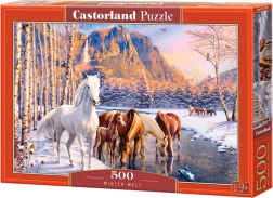 Puzzle CASTORLAND Winter Melt – kone, 500 dielikov