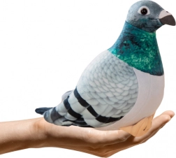 Plyšový holub hrivnák sivý 20 cm