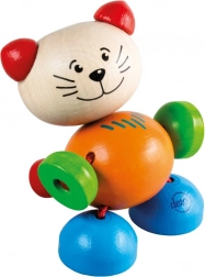 Detoa drevená mačička na gumičke