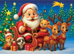 Drevené puzzle Santa Claus 40 dielikov WOODEN CITY