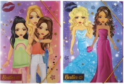 Školské dosky s preklápacou gumou A4 Besties