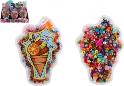 Sada farebných plastových korálikov na tvorbu