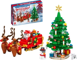 Adventný kalendár Lele Brother vianočné sane a stromček (940 dielikov)