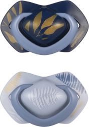 Canpol babies silikónový symetrický cumlík Light Touch Gold, 18m+, 2 ks, modrý