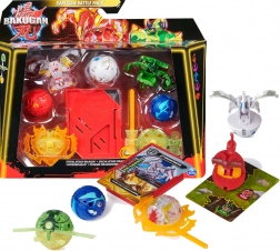 Bakugan battle pack so spinnerom a figúrkami Bruiser, Dragonoid, Hammerhead a Nillious