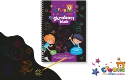 Škrabacie farebné poznámkové bloky 14 × 20 cm, 10 listov