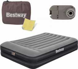 Bestway dvojlôžkový nafukovací matrac so zabudovanou elektrickou pumpou a vankúšom 203 × 152 × 46 cm