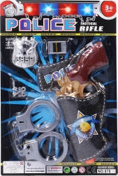 Policajná súprava s pištoľou a putami 23 cm